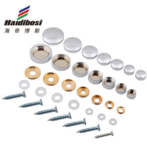 Haidibosi - Tapas de tornillo decorativas para espejos, chapadas en cobre, redondas, de fácil instalación, para decoración de espejos - Product Image 1