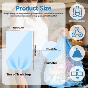 ถุงพลาสติกแบบเสื้อยืด ถุงขยะ ถุงช้อปปิ้งแบบใช้แล้วทิ้ง สำหรับร้านขายของชำ ซูเปอร์มาร์เก็ต ร้านค้าปลีก และใช้ในครัวเรือน ขายส่ง - Product Image 1