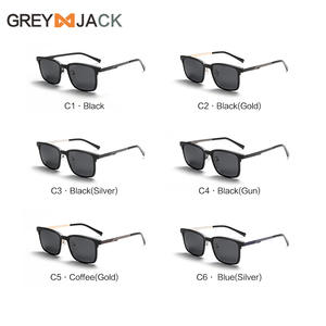 แว่นกันแดดสีเทาแจ็คสแตนเลส UV400โพลาไรซ์สำหรับผู้ชายกันแสงสีฟ้าน้ำหนักเบาทนทาน C1C2C3C4C5C6กันแดดแฟชั่น - Product Image 1