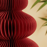Support pliable en nid d'abeille pour décorations de festival, centre de table chinois rouge pliable pour présentation, petit accessoire de décoration intérieure