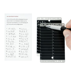 Logotipo personalizado <span class=keywords><strong>Crypto</strong></span> Seed Backup Cold Wallet Store Hasta 24 Seed Word Mnemonic Tool Hardware compatible <span class=keywords><strong>Crypto</strong></span> Wallet - Product Image 3