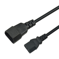 SIPU-cable de alimentación personalizado para extensión de ordenador, 1m, 1,5 m, 2m, 3m, 5m, 6m, Conector de pvc c3 c4