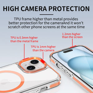Ốp điện thoại <span class=keywords><strong>iPhone</strong></span> 17 16 15 Pro Max 14 13 12 hai trong một, chất liệu Acrylic TPU chống rơi, cứng cáp, trong suốt, có nam châm, chống sốc - Product Image 6