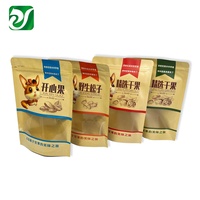 Sachets en plastique Kraft pour chips de pommes de terre, imprimés sur mesure, debout, pour emballage de noix, avec fermeture éclair