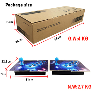 Console de jeu vidéo rétro à pièces, 2 joueurs, en métal et acrylique, version 29800, joystick, boîte <span class=keywords><strong>Pandora</strong></span> E-Sports, vente chaude - Product Image 6