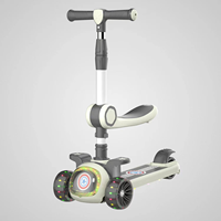 Trottinette d'apprentissage pour tout-petits, design assis ou debout, roues PU résistantes à l'usure, guidon réglable, jouet pour enfants