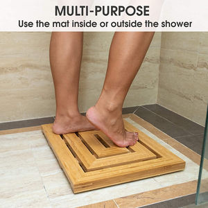 Alfombrilla de baño de bambú al por mayor alfombrilla de exterior Premium - Product Image 6