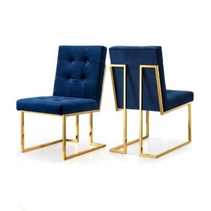 Hot Selling Modern Gold Metal Stainless Steel <strong>Velvet</strong> Upholstered <strong>Dining</strong> <strong>Chair</strong> Hotel - Product Image 5