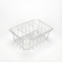 Conteneur en plastique transparent de grande capacité pour les en-cas de boulangerie, boîtes de rangement réutilisables pour gâteaux, pain et aliments