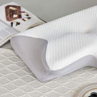 Oreiller cervical de couchage à hauteur réglable, confortable, ergonomique, orthopédique, protection du cou à rebond lent, oreiller de lit en mousse à mémoire de forme