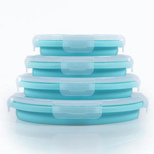 Lonchera Redonda Plegable Apta <span class=keywords><strong>para</strong></span> Alimentos - 350/500/800/1200 ml, Resistente al Calor hasta 230 ° C, Impresión de Logotipo Personalizado Disponible - Product Image 4