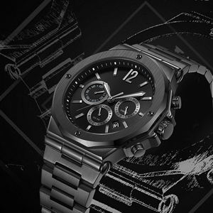 Mouvement de haute qualité Montre-bracelet de luxe Montres d'affaires <span class=keywords><strong>chrono</strong></span> à quartz personnalisées Montre en acier inoxydable or rose pour hommes - Product Image 5