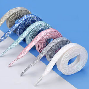 Цветные шнурки 8 мм для взрослых и детей по конкурентоспособной цене, плоские металлические шнурки для повседневной обуви и кроссовок - Product Image 4