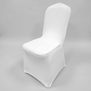 Housse de chaise de banquet en spandex blanc en gros pour mariage, événement, location en vrac - Product Image 1