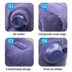 Repose-pieds de voiture et de bureau réglable de haute qualité, vente en gros d'usine, oreiller de repos pour les pieds gonflable portable pour les voyages en avion - Product Image 3