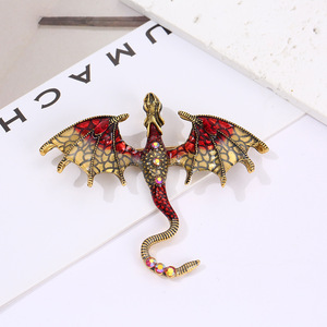 Broche Vintage de Dragão Voador Pintado a Óleo para Homens e Mulheres, Acessório Versátil e Personalizado para Trajes e Casacos - Product Image 2