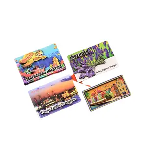 HOT Selling Custom Different Countries Souvenir Wood Magnets For Fridge 3D Wooden Fridge Magnet Epoxy Gifts