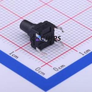 TC-FS66D-B-L Tactile Switch Through hole Component (THT)-4P,6x6mm Switch Single Pole Single Throw Round Button 1.6N Through Hole - Product Image 2