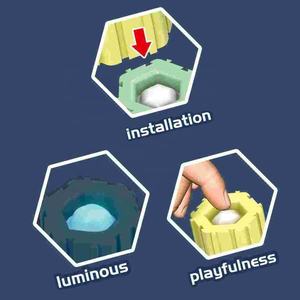 ของเล่นไจโรหมุนเรืองแสงซิลิโคน 6 in 1 ชุดกิจกรรมสร้างสรรค์แบบหมุนได้ <span class=keywords><strong>Spinplus</strong></span> DIY ของเล่นฟิดเจ็ตสปินเนอร์ริง บล็อกต่อ - Product Image 3