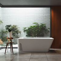 Baignoire tout-en-un Ambohr pour bain froid avec WiFi, baignoire intégrée intelligente en acrylique, refroidisseur à ozone, baignoire à glace pour le bien-être des joueurs de football