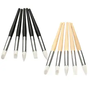 canvas detail paint brush artistic painting professional brushes for artists flat nylon brushes for hobby painting