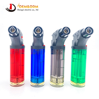 DONGYI Briquet à butane rechargeable classique en gros, flamme réglable, torche à cigare en plastique peuplier pour cadeaux d'affaires