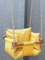 Hamac balançoire en bois pour bébé, jouets de balançoire à dos haut, cadeau de premier anniversaire