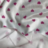 Couverture pour bébé en tissu miniature en forme de cœur, douce et moelleuse, personnalisable, fabriquée en tissu textile pour la maison en fibre de polyester 100%
