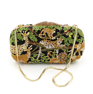 Amiqi MRY24 Bespoke Luxury Rhinestone Evening <strong>Bag</strong> Forest <strong>Animal</strong> <strong>Print</strong> Women's Wedding Ball Shoulder <strong>Bag</strong> - Product Image 6