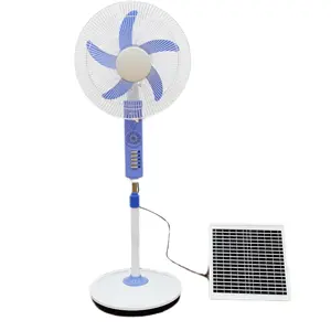 JETSH 2023 Hot Sale 18 Inch Solar Rechargeable Fan 12 CD funs with LED light