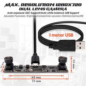 <span class=keywords><strong>Caméra</strong></span> <span class=keywords><strong>USB</strong></span> stéréo 3D ELP <span class=keywords><strong>HD</strong></span> couleur UVC CMOS OV9712 à double objectif pour <span class=keywords><strong>caméra</strong></span> VR 3D, imprimante 3D - Product Image 5