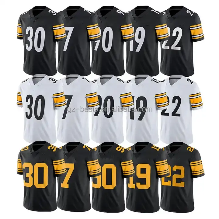 Steelers Juventude das Mulheres dos homens Troy Polamalu George Pickens Franco Harris Kenny Pickett Joey Porter Jr. T.J. Watt Futebol Jersey