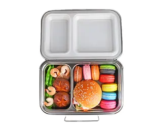 Aohea Boîte de qualité supérieure Boîte à lunch Bento en acier inoxydable Boîte à lunch moderne de 890 ml pour aliments