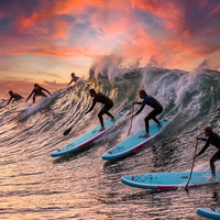 Planche de SUP gonflable personnalisée en usine, type Drop Stitch, 12-15 PSI recommandée pour les lacs, les rivières et l'eau de mer