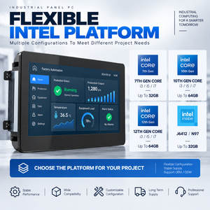 PC industriel Intel 18,5 pouces, Core i5 i7 J6412 N97, écran tactile 10 points, sans ventilateur, ordinateur HMI pour l'automatisation industrielle - Product Image 4