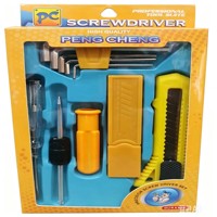 Ensemble d'outils à main G801, Kits d'outils à main, Tournevis, Couteau, Brosse, Pince, Marteau, Ruban adhésif, Produit à 1 $, Série 1$ Matériel et Outils