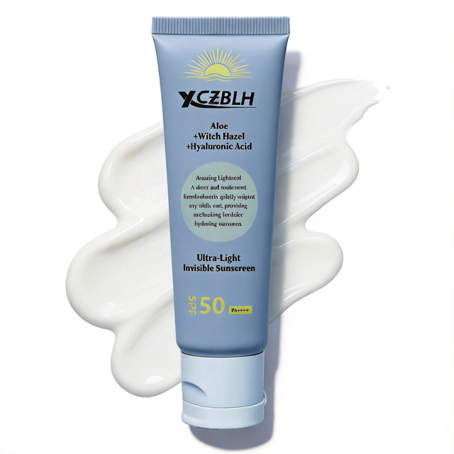 Customized Brand Korean Sunscreen Sun Protection Spf50 Lightness Absorbs Quickly Without White Cast Finish Hydrating Sunscreen