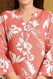 ชุดเซ็ตเสื้อและกางเกงเข้าชุดสำหรับผู้หญิง ชุดสองชิ้นทันสมัย ชุดเซ็ตผ้าฝ้ายสำหรับผู้หญิง ราคาขายส่ง - Product Image 5