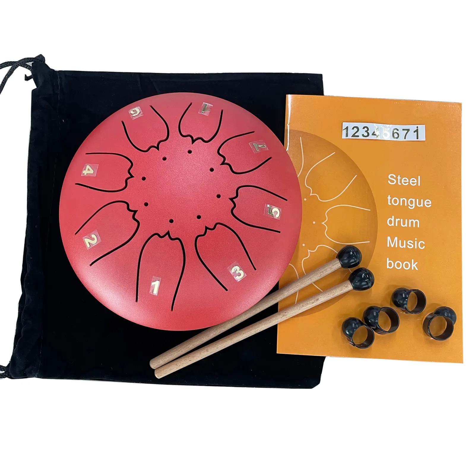 steel tongue drum 6 inches 8 notes percussion instruments Hand Drum Meditation Yoga Musical Education Steel Tongue Drum