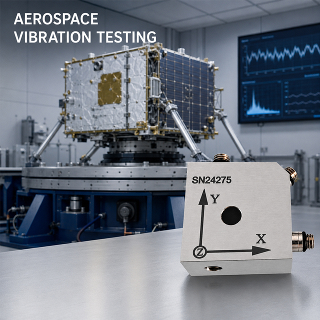Triaxial IEPE Accelerometer Industrial Acceleration Sensor ±5g Range 1000mV/g Ultra-High Sensitivity Low Noise Vibration Testing