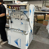 Fabricant de machines à glaces molles automatiques professionnelles et commerciales, machine à glaces molles automatique à 5 saveurs / 7 saveurs, verticale