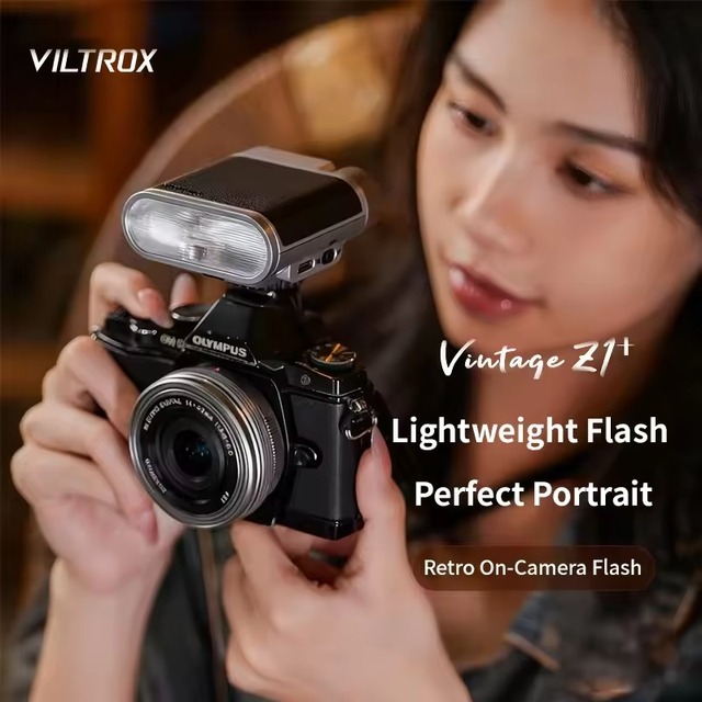 Viltrox Vintage Z1+ Retro Mini Flash 6500k Fill Light Camera Speedlite for Canon Nikon Sony Fujifilm Camera Flash Light