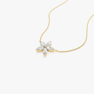 <span class=keywords><strong>14K</strong></span> 18K oro blanco laboratorio cultivado diamante joyería Marquesa Collar personalizado diamante collar - Product Image 6