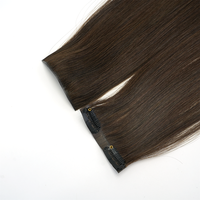 Extensiones de Cabello Humano con Clip, 100% Virgen Remy, Doble Trama, Puntas Gruesas, Liso Natural
