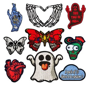 Toppe fantasma farfalla fai da te distintivo Applique ricamato ferro su cucire su toppe per apparecchi di ricamo - Product Image 2