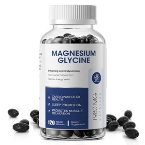 Capsules de glycinate de <span class=keywords><strong>magnésium</strong></span>, complément de <span class=keywords><strong>magnésium</strong></span> pour la santé des muscles, des nerfs, des os et du cœur (adulte, végétalien, sans gluten/saïda, 60/120) - Product Image 1