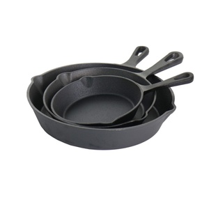 Sartén para Asar Filetes de Hierro Fundido de Varios Tamaños, sin Recubrimiento, Antiadherente, para Cocina Doméstica, Apta para Cocina de Gas e Inducción, con Fondo Plano Universal - Product Image 2