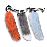 Faux Fox Tail Cosplay Accessoire Fluffy Soft Tie-on Animal Queue pour Costume Party Carnaval Jeu de Rôle