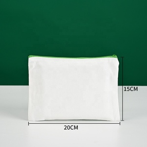 In Stock Promotional Tote <b>Bag</b> Blank <b>Canvas</b> Cosmetic <b>Bag</b> with Zipper for Pens and Essentials - Product Image 6