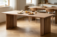 Table de bureau en bois LIWEI pour 8 personnes, durable, rectangulaire, ergonomique, personnalisable pour le hall d'hôtel, la réception
